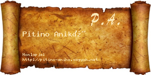 Pitino Anikó névjegykártya